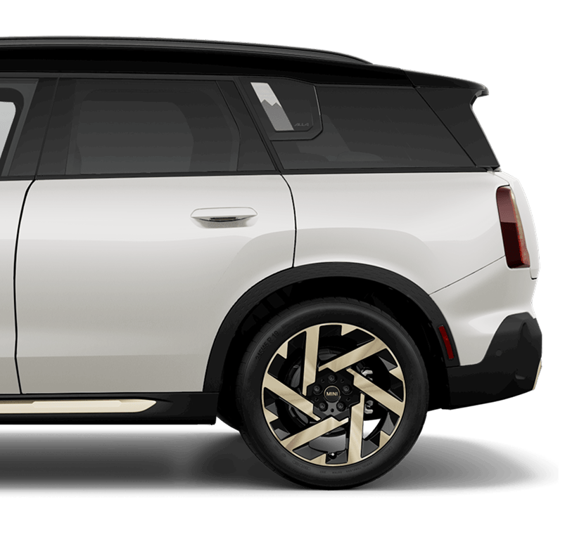 Side view of the rear half of the MINI Countryman S ALL4.